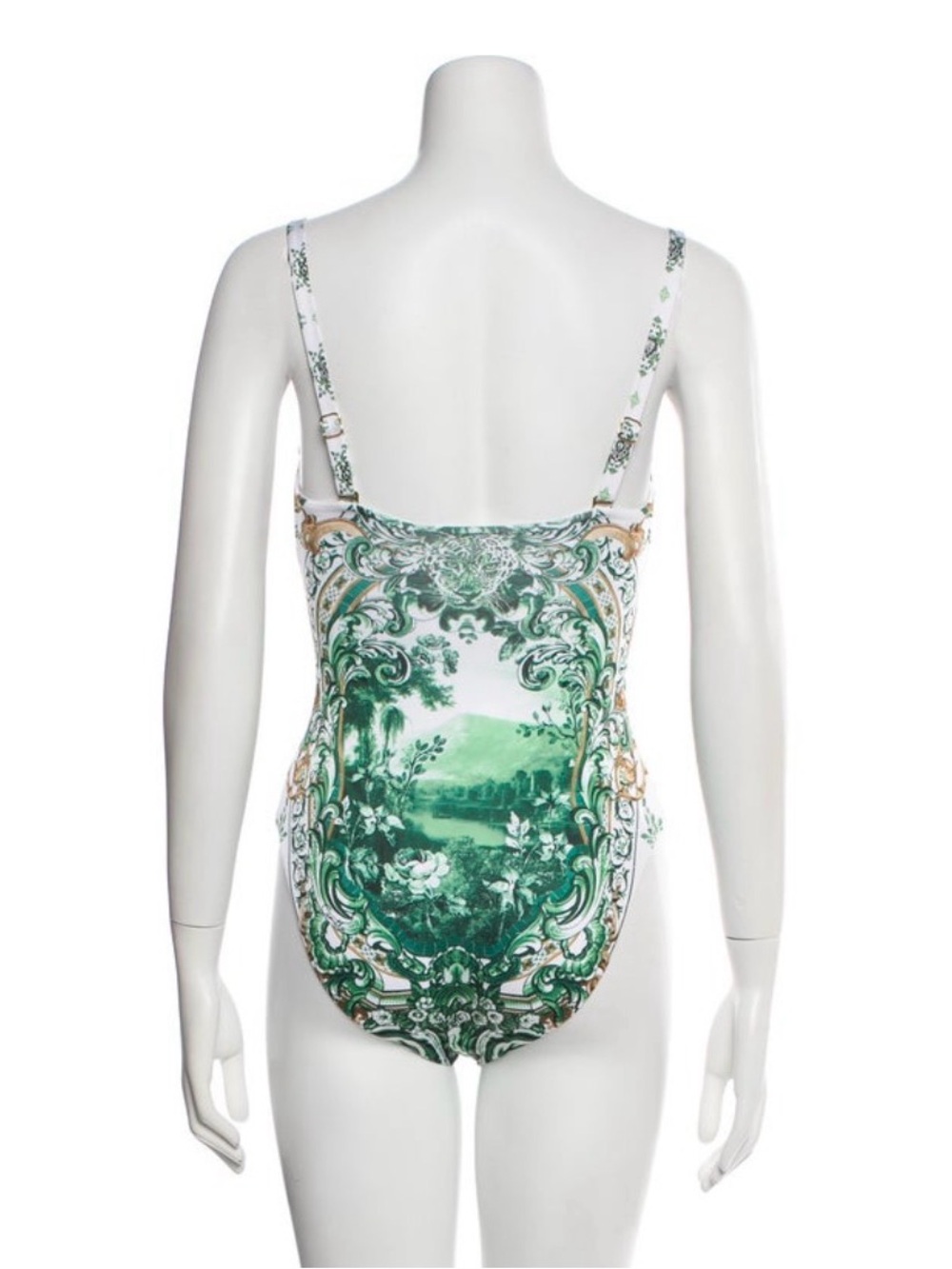 Camilla White and Green Scenic-Print One-Piece Swimsuit - Picture 2 of 2
